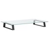 vidaXL Monitor Stand Black 23.6 in.x13.8 in.x3.1 in. Tempered Glass and Metal - 2 of 4