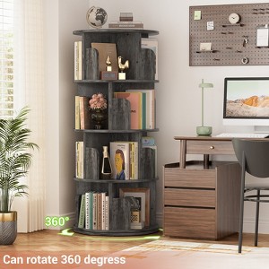 Aheaplus 4-tier Rotating Bookshelf Tower Revolving Corner Bookcase - 1 of 4