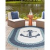 Unique Loom Outdoor Coastal Collection Area Rug - Anchor (' " x ' "  ) - 3 of 4
