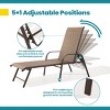 Pellebant Outdoor Lounger Aluminum Adjustable Chaise Lounge Chairs with Arms (Set of 2) - 4 of 4