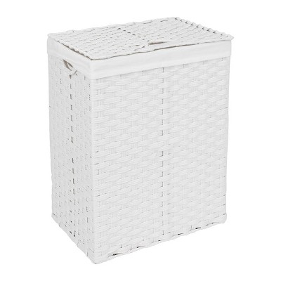 Seville Classics Modern Handwoven Rectangle Laundry Room Hamper