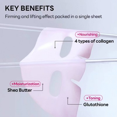 MEDIHEAL Hyper Collagen Mask - 1.19oz: Hypoallergenic, Sheet Form, Face Application, For Normal & Dry Skin
