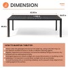 Pellebant Patio Dining Table Durable WPC Tabletop Aluminum Frame Indoor/Outdoor Dining Table for Backyards Poolside Gardens - 2 of 4