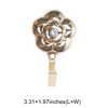 Unique Bargains Curtain Holdbacks Plum Blossoms Hooks Zinc Alloy 3.31"x1.97" 1Pair - 3 of 4