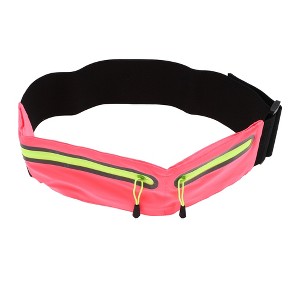 Unique Bargains Reflective Double Pocket Running Waist Pack 1 Pc - 1 of 4