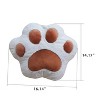 Gooby Adorable Cat Paw Throw Pillow, Soft Plush Cushion for Sofa, Bed, Office, Cozy Cat Claw Design - 2 of 2