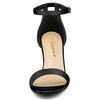 Allegra K Women's Satin Open Toe Ankle Strap Chunky Sandals - 3 of 4