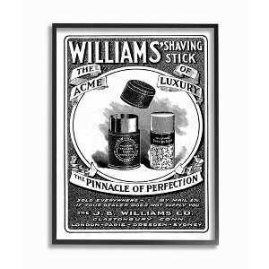 Stupell Industries Shaving Advertisement Vintage Black And White Design - 1 of 4