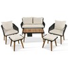 GlasFlength Patio Seating Sets, Comfortable and Stylish Retreat, Blending Modern Elegance with Functionality, Beige, 50.3"*24.9"*33.3" - 3 of 4