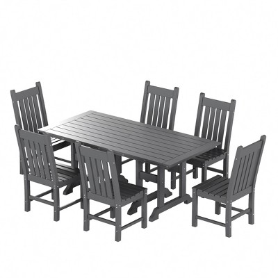 WestinTrends 7 Piece Outdoor Patio Dining Set Outdoor Table and Chair Set