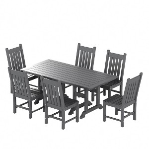 WestinTrends 7 Piece Outdoor Patio Dining Set Outdoor Table and Chair Set - 1 of 2