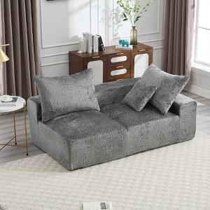 67.7'' Chenille 2-Seater Modular Sofa with Lounging Design and No-Installation Setup - 1 of 4