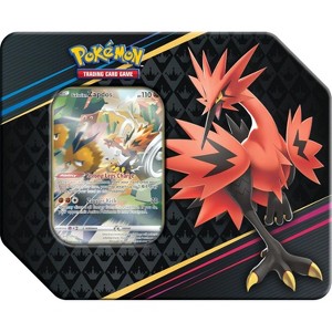Pokemon TCG Crown Zenith Galarian Zapdos Tin Set (5 Booster Packs & Promo Card) - 1 of 2