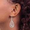 Black Bow Jewelry Cutout Teardrop Dangle Earrings in Sterling Silver - 3 of 4