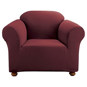Stretch Subway Chair Slipcover Burgundy - Sure Fit, Red