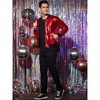 Lars Amadeus Men's Metallic Zip Up Disco Party Shiny Varsity Bomber Jacket - 4 of 4
