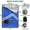 SereneLife Backpacking Sleeping Bag Camping Gear - Blue - 2 of 4