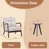 PAGED Mid-Century Accent Chair with Solid Wood Frame,Arm Chair with Pillow Upholstered,Modern Accent Chair for Living Room,Bedroom - 3 of 4