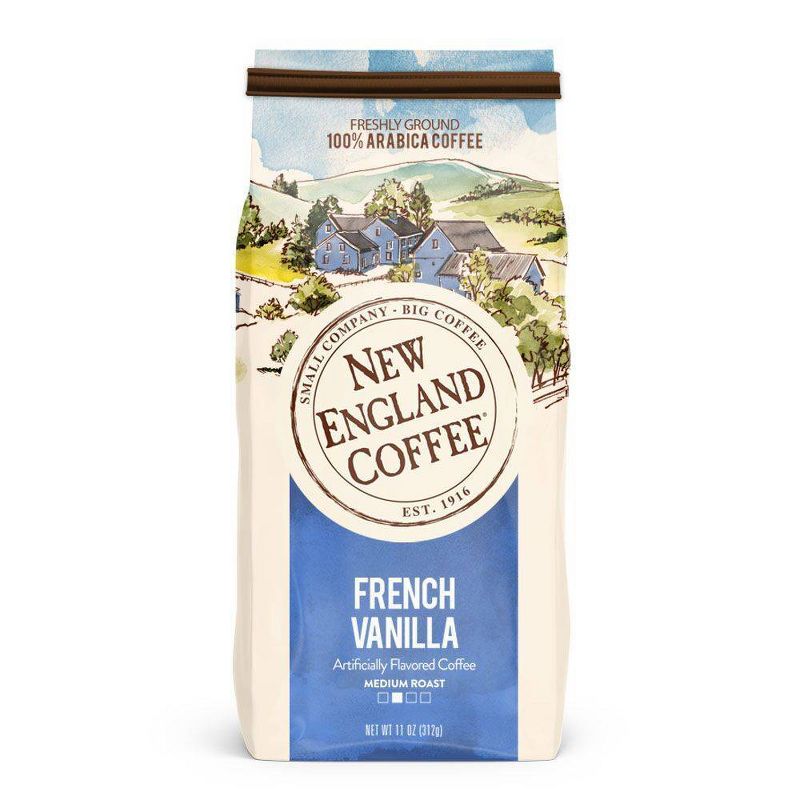 New England French Vanilla Medium Roast Coffee Ground Coffee - 11oz, 1 of 5