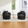 360° Swivel Accent Chair Barrel Chair Single Club Sofa Chair Upholstered Armchair Round Reading Chair - ModernLuxe - 3 of 4