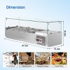 Winado 47 in. 125W 110V Refrigerated Prep Rail Countertop with Glass Shield - 2 of 4