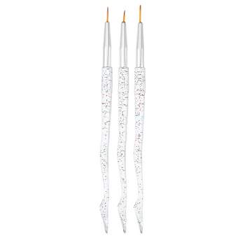 Unique Bargains Nail Art Brushes Set Extension Gel Nail Art Design Pen Set Painting Tools for Acrylic Application 6 Pcs