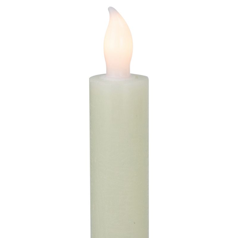 Northlight Set of 4 Solid Cream Flameless LED Constant Wax Taper Candles 9.5", 4 of 6