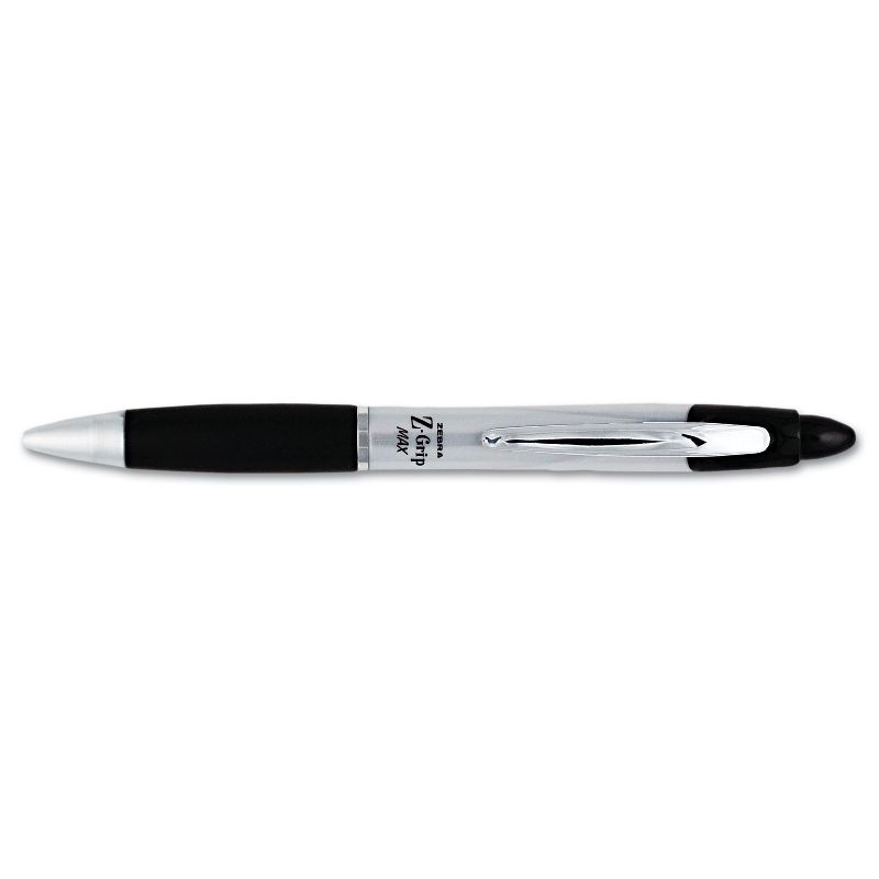 Zebra Z-Grip MAX Ballpoint Retractable Pen Black Ink Medium Dozen 22410, 1 of 4