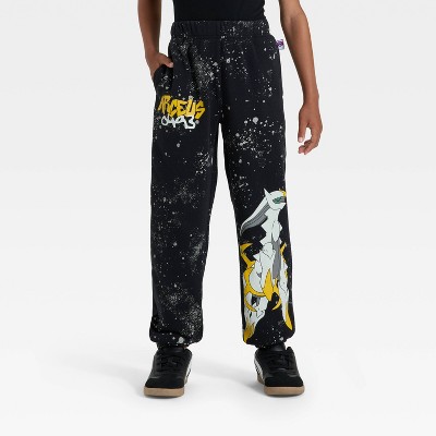 Boys' Pokémon Legendary Arceus Fleece Joggers - Black