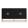 Sideboard Buffet Cabinet with 4 Doors, Adjustable Shelf, Sideboard Buffet Storage Cabinet, Kitchen Storage Cabinet with Metal Support for Living Room - 2 of 4