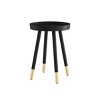 Hasting Home Modern Side Table, Round End Table with Tray Top - image 2 of 4