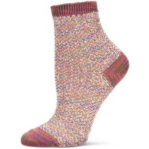 Memoi Women's Colorswash Soft-Fit Cotton-Rich Crew Sock - 1 of 4