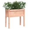 vidaXL Garden Planter Natural wood Solid Douglas wood 27.6x12.2x27.6 in - 4 of 4