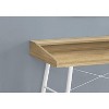 Monarch Specialties Computer Desk Home Office Laptop Storage Shelves 48InchL Work Metal Laminate Natural White Contemporary Modern - 3 of 4