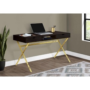 PAGED Simple Modern Computer Desk, 47" L Home Office Desk with 2 Drawers and One Open Shelf for Office, Study - 1 of 4