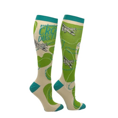 Professional Crop Duster Funny Farting Compression Socks For Men - Crazy Dog Compression Socks - image 1 of 4