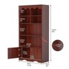 63 Inch Tall Bookcase with 6 Cubes and 2 Doors, Floor Standing 5-Tier Bookshelf with Storage Cabinet, Display Storage Organizer - 2 of 4