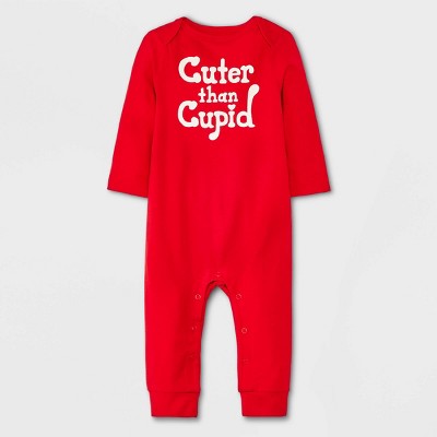 Baby 'Cuter Than Cupid' Romper - Cat & Jack™ Red 6-9M