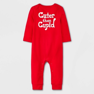 Image of Baby 'Cuter Than Cupid' Romper - Cat & Jack™ Red 0-3M