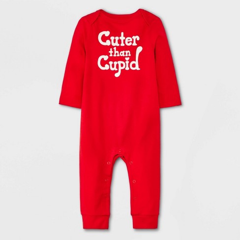 Baby 'cuter Than Cupid' Romper - Cat & Jack™ Red : Target