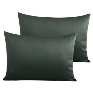 2 Pack 500 Thread Count Cotton Pillowcases, Soft and Breathable Envelope Closure Pillow Cases - NTBAY - 1 of 4