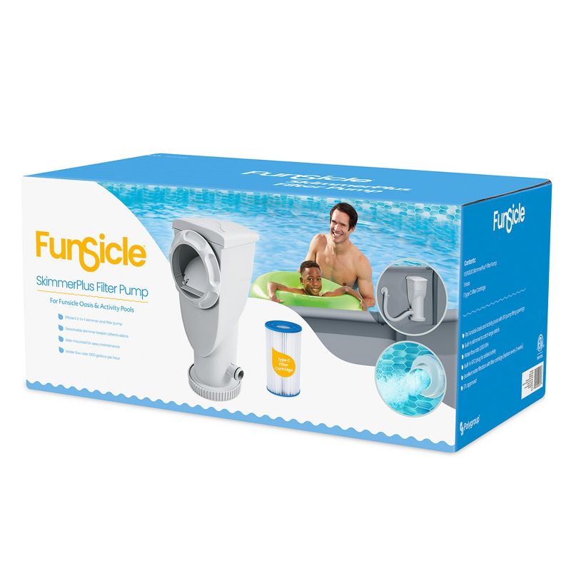 Funsicle SkimmerPlus 2-in-1 Filter Pump System for Above Ground Pool, 6 of 8