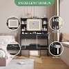 Vanity Desk with Sliding Mirror, Makeup Desk and Stool, Girls Vanity Table with 2 Drawers & Storage Shelves for Bedroom - 4 of 4