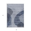 Denim Blue And Sky Blue Abstract Washable Indoor Outdoor Area Rug - 3 of 4