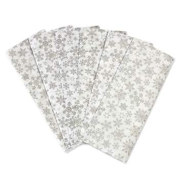 6 Sheets Silver Snowflakes Tissue Paper