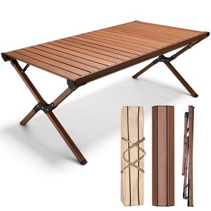 SUGIFT 47in Portable Aluminum Alloy Camping Table Lightweight Foldable with Storage Bag 110 lbs Capacity - 1 of 4