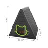 SEVOBAL Pet Crates and Houses Triangle Cat House Dark Cozy Space Fits 1 2 Adult Cats Easy Assembly Indoor Outdoor Use, Brown, 23.82"*25.59"*25.67" - 3 of 4