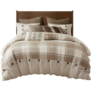 Gracie Mills Obrien Rustic Retreat 8-Piece Cotton Jacquard Comforter Set - 1 of 4