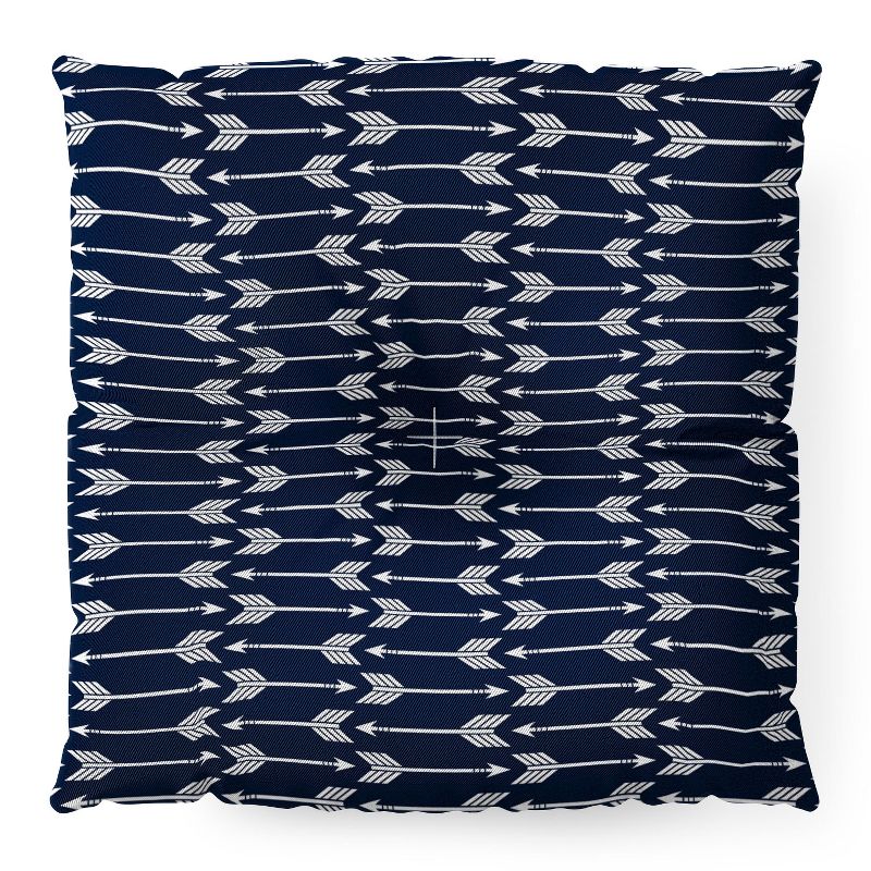 Little Arrow Design Co Arrows On Navy Square Floor Pillow - Deny Designs, 2 of 5