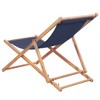 vidaXL Beach Chair Blue Eucalyptus wood and Polyethylene fabric Large - 2 of 4